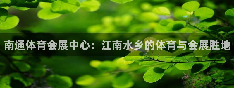 果博注册平台怎么注册不了：南通体育会展中心：江南水乡的体育与会展胜地